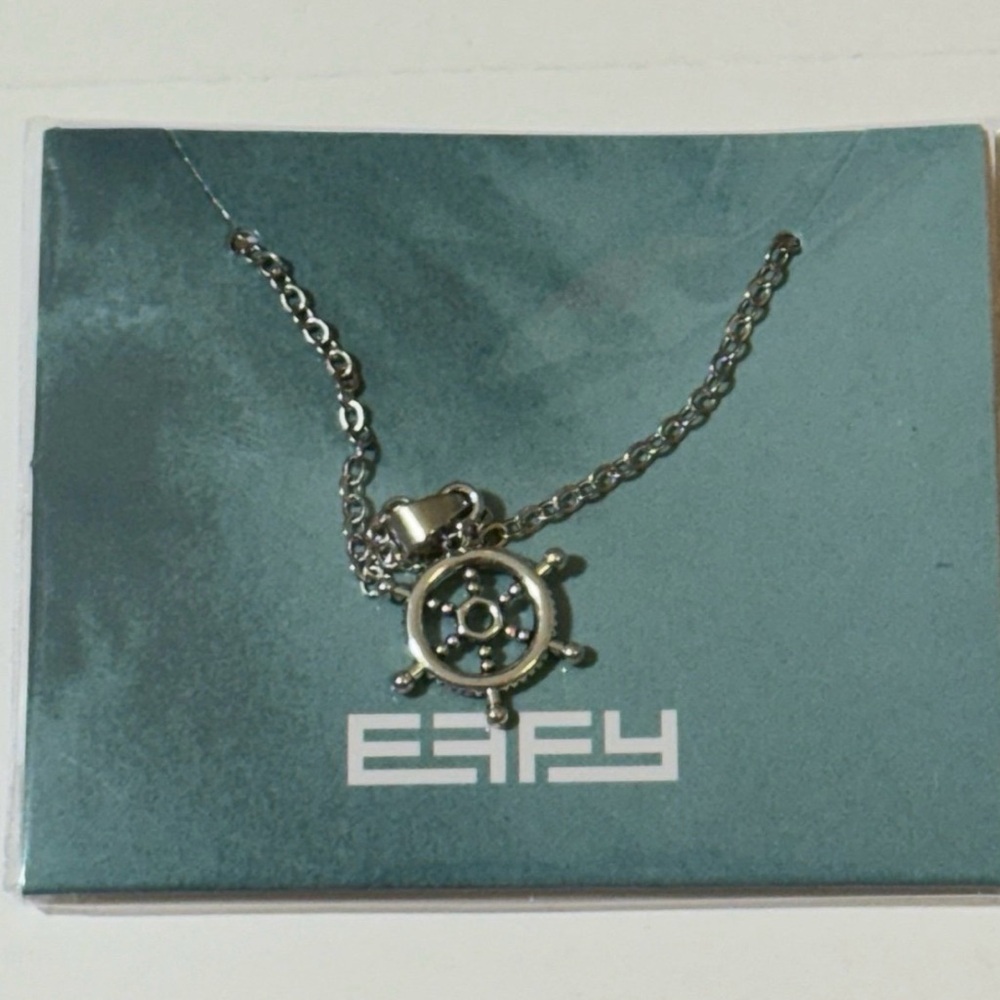 Effy Silver Nautical Wheel Necklace